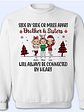 Side By Side Or Miles Apart Sisters Brothers And Best Friends - Christmas Gift - Personalized Custom Sweatshirt - Vorschaubild 1