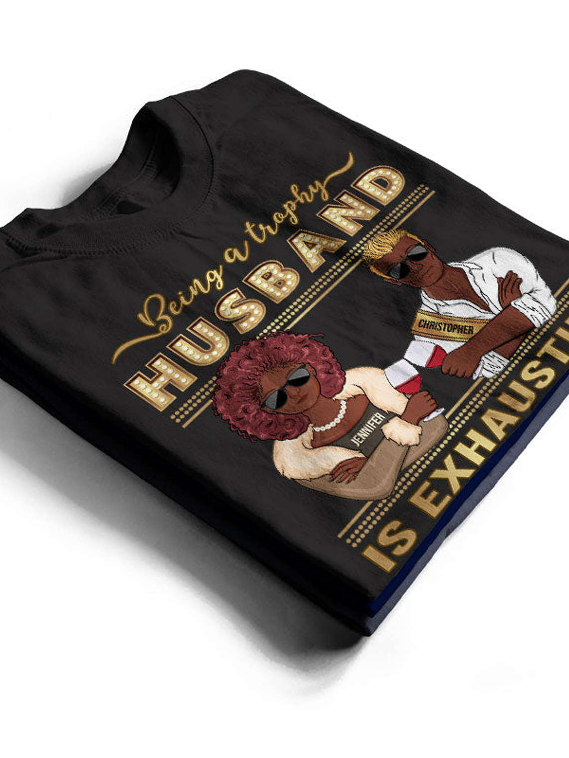 Trophy Husband - Funny Gift For Married Couples - Personalized Custom Sweatshirt 2