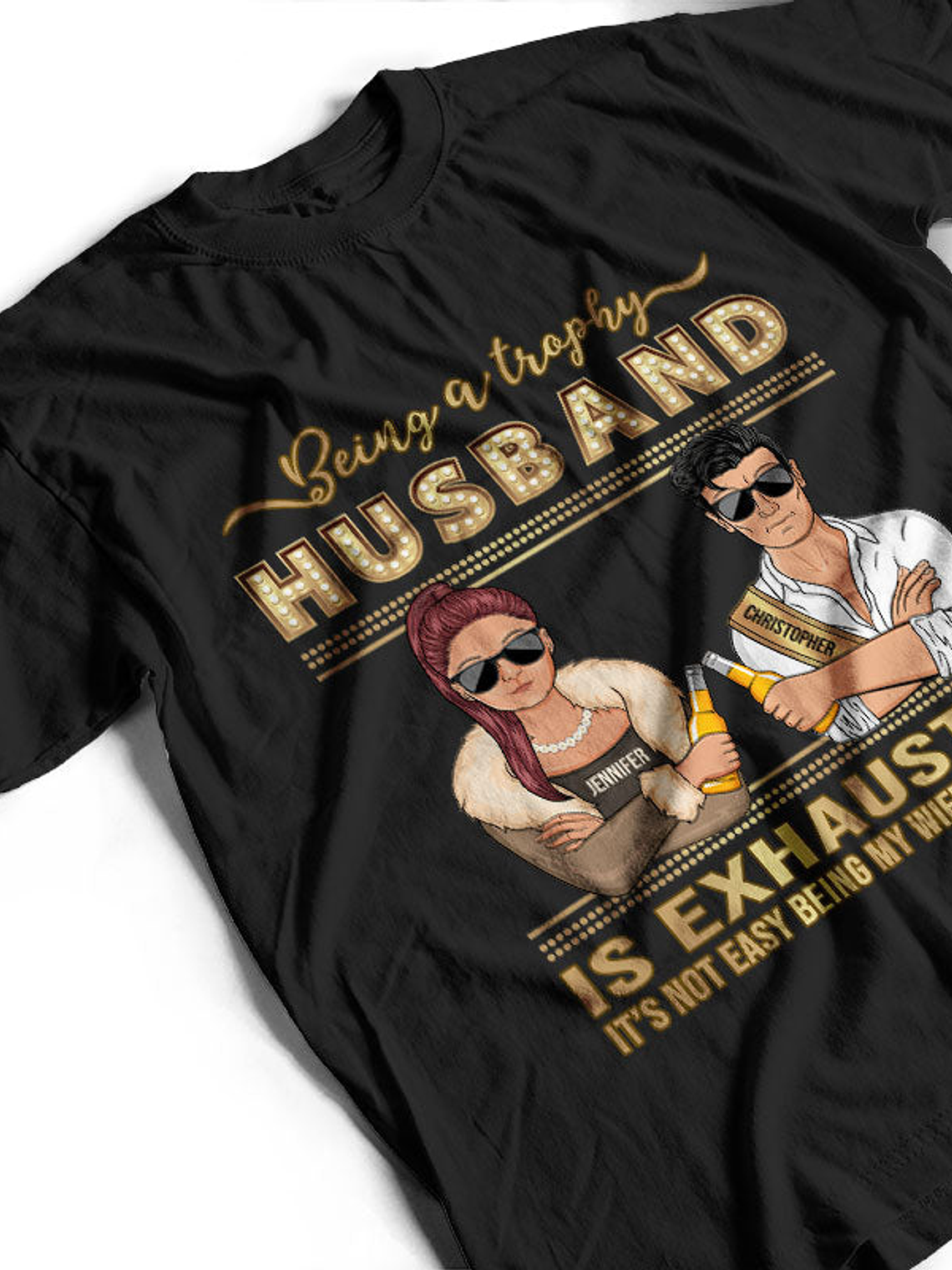 Trophy Husband - Funny Gift For Married Couples - Personalized Custom Sweatshirt 3