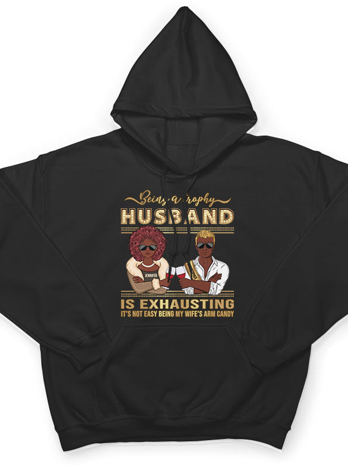 Trophy Husband - Funny Gift For Married Couples - Personalized Custom Sweatshirt 4
