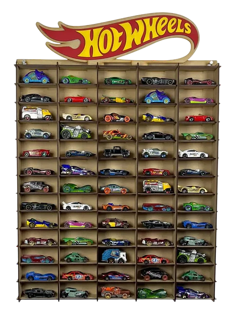 Exhibidor De Autos Escala 1:64 Para 65 Autos Logo 3D a Color