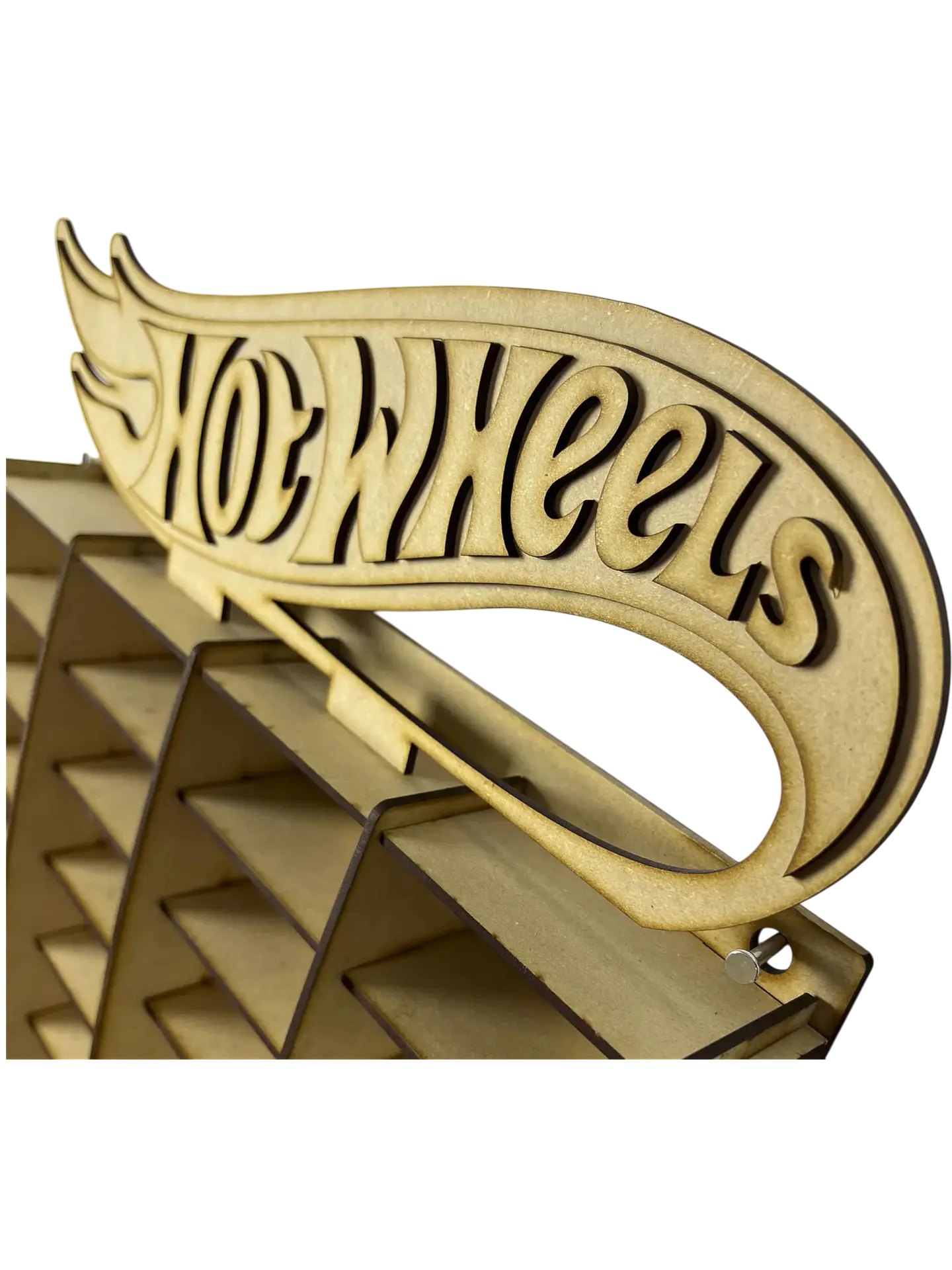 Exhibidor De Autos Escala 1:64 Para 65 Autos Logo 3D Sin Color 5
