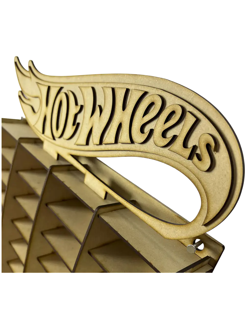 Exhibidor De Autos Escala 1:64 Para 65 Autos Logo 3D Sin Color 5