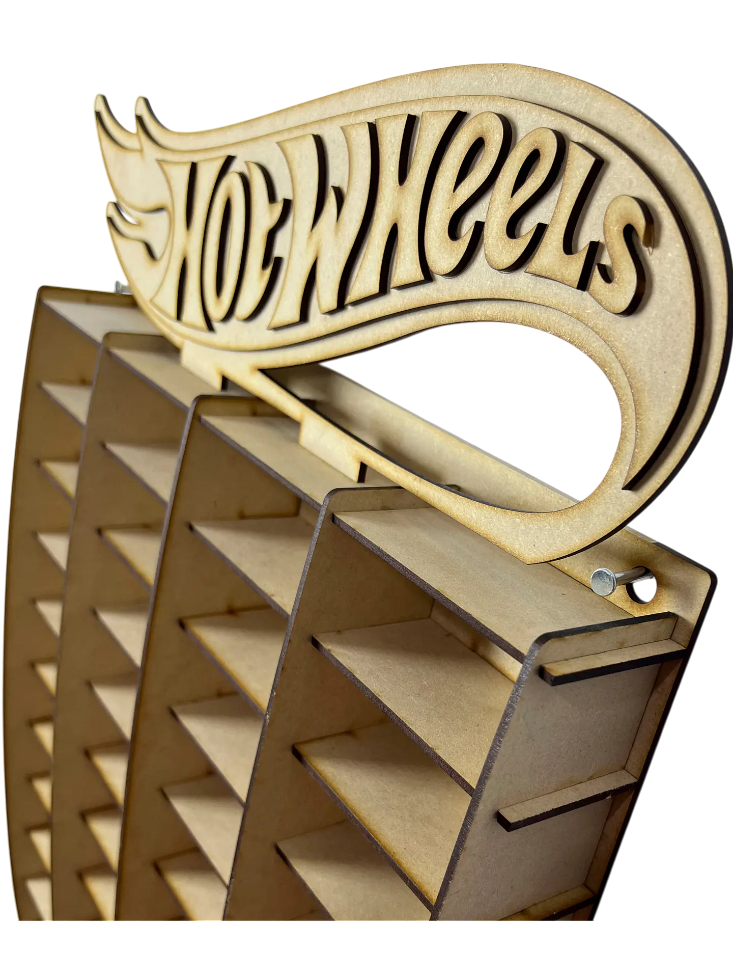 Exhibidor De Autos Escala 1:64 Para 40 Autos Logo 3D Sin Color 5