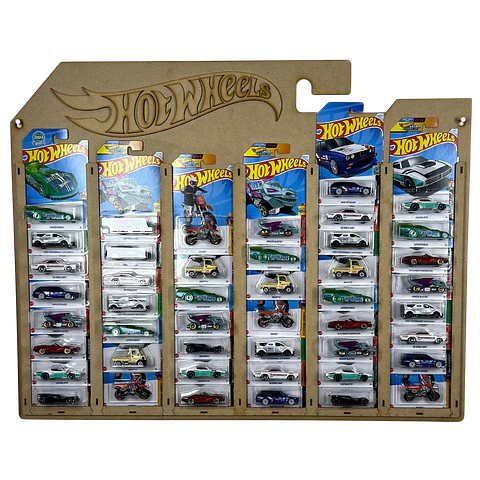 Exhibidor  Autos Hot Wheels en Blíster Logo Sin Color
