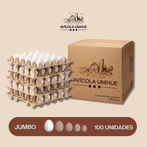 Huevos Jumbo 100 Unidades de Gallinas Libres de Jaula 