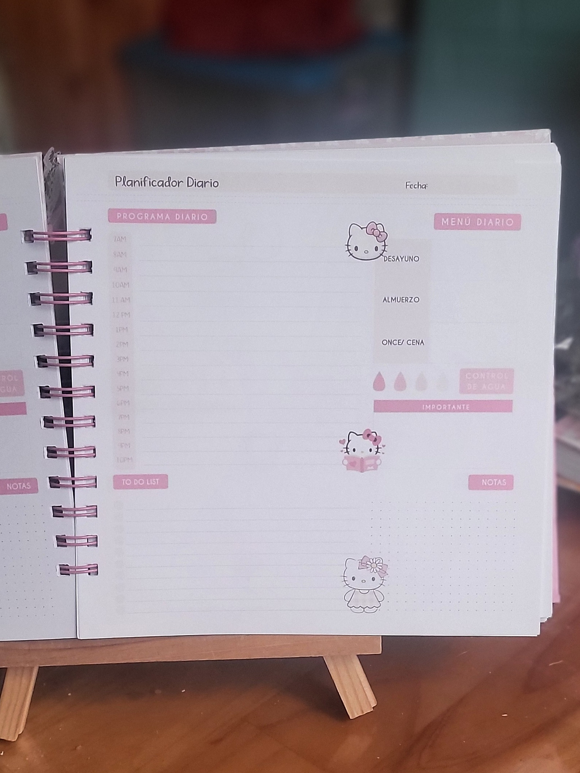 Planificador diario hello kitty 2