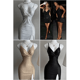 Vestido gala lentejuelas 