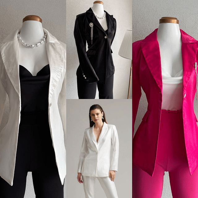 Blazer dupe Z satinado 