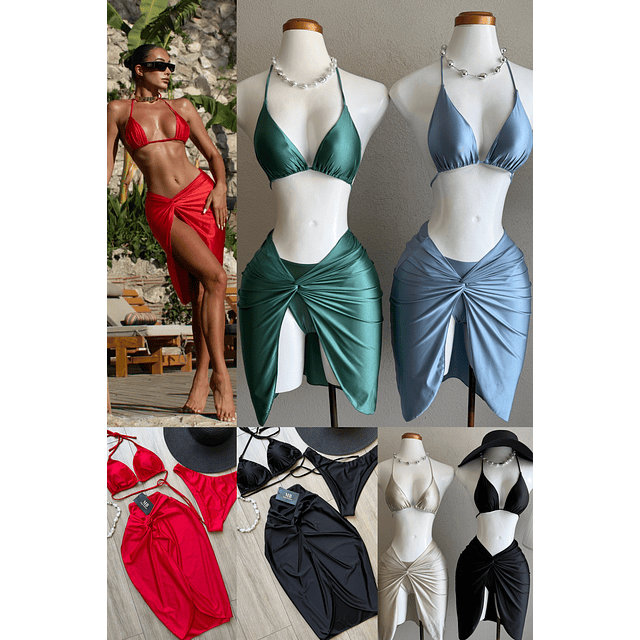 Traje de baño de 3 piezas 