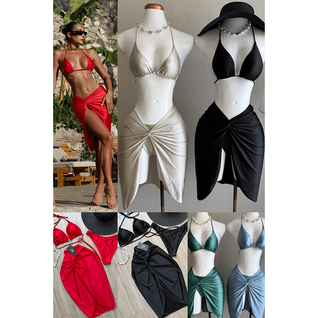 Traje de baño de 3 piezas 