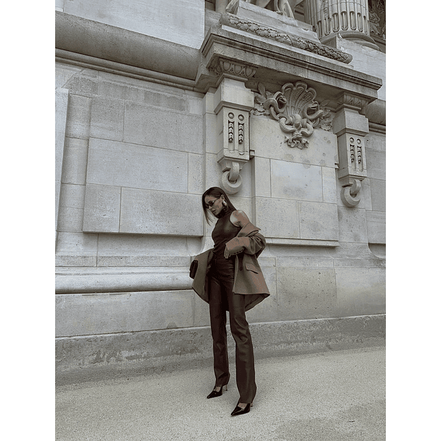 Pantalón envejecido wide leg