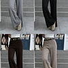 Pantalón palazo lanilla cinturón 