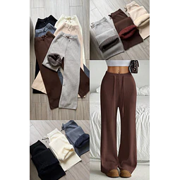 Pantalón palazo lanilla forrado
