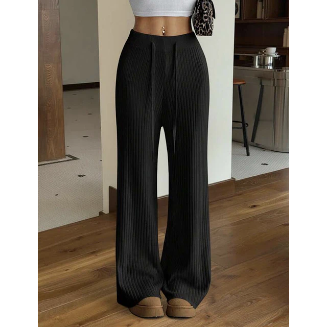 Pantalón palazo lanilla forrado