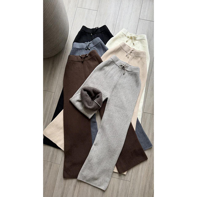 Pantalón palazo lanilla forrado