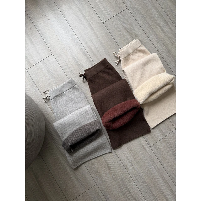 Pantalón palazo lanilla forrado