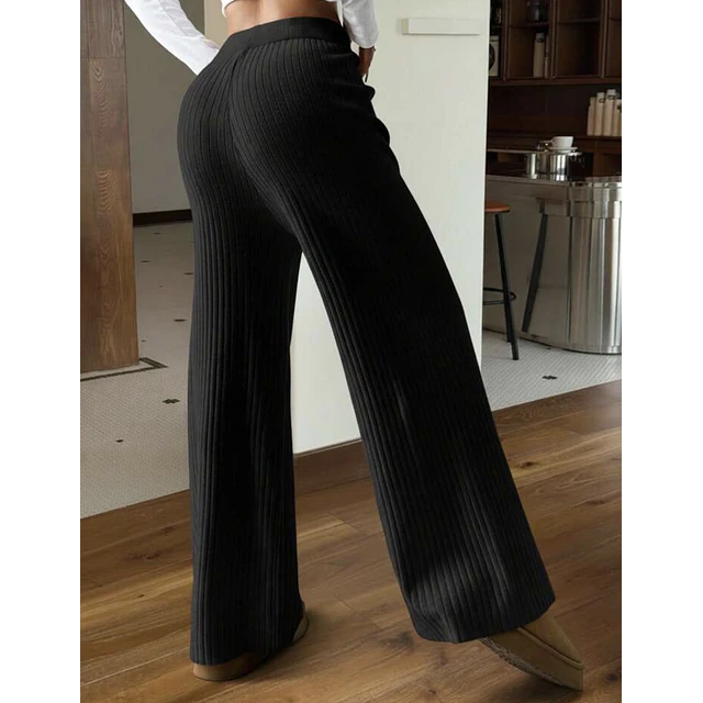 Pantalón palazo lanilla forrado