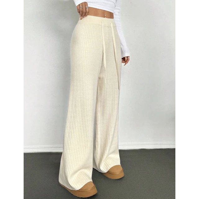 Pantalón palazo lanilla forrado