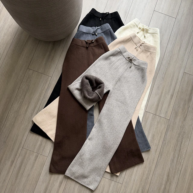 Pantalón palazo lanilla forrado