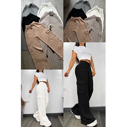 Pantalón lanilla cargo