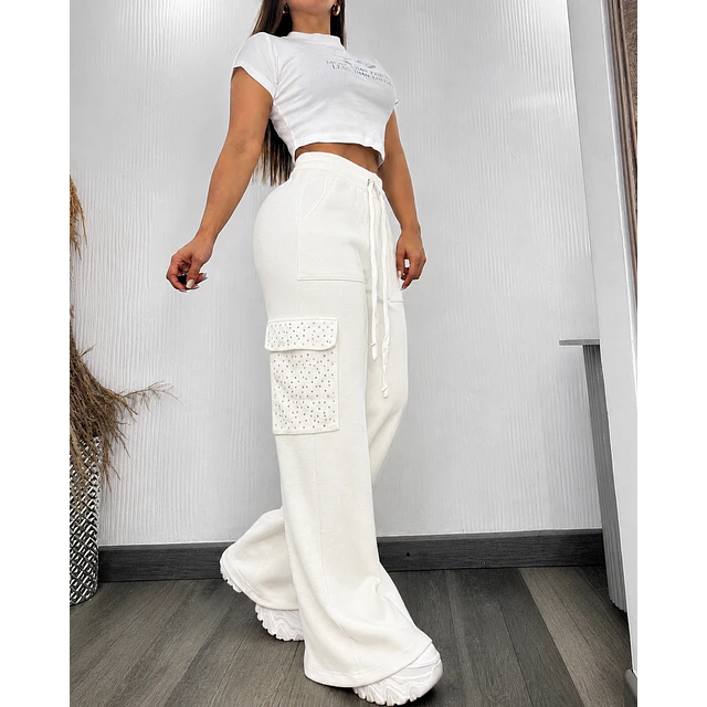 Pantalón lanilla cargo