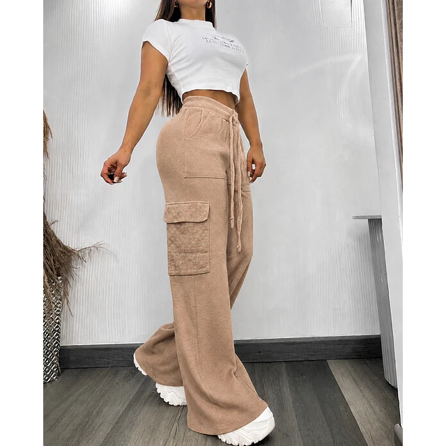 Pantalón lanilla cargo