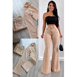 Flare jeans beige 