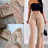 Flare jeans beige 