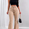 Flare jeans beige 