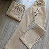 Flare jeans beige 