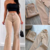 Flare jeans beige 