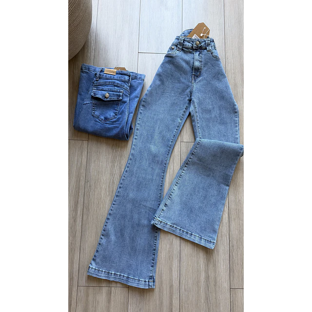 Jeans flare cargo 
