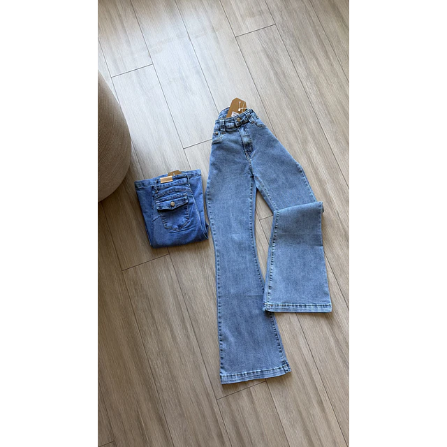 Jeans flare cargo 
