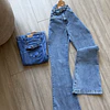 Jeans flare cargo 