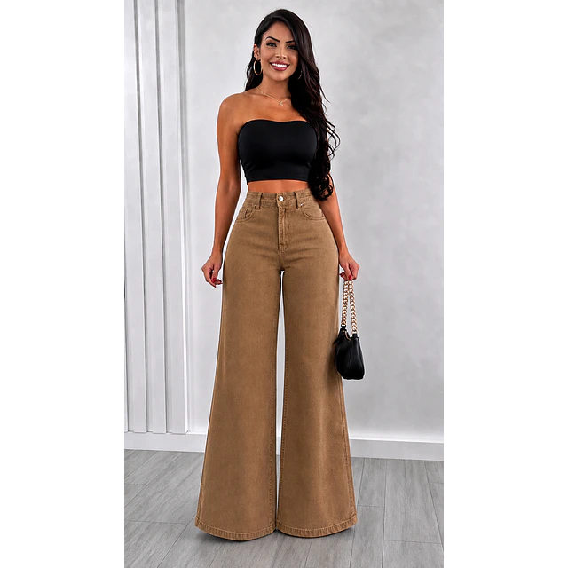 Jeans Wide Leg camel 