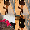 Falda short simil gamuza 
