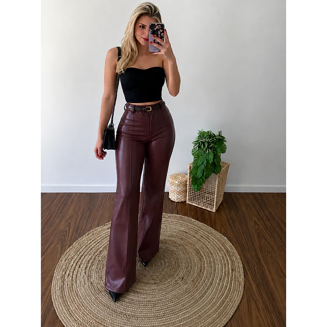 Pantalón simil cuero extra elastizado