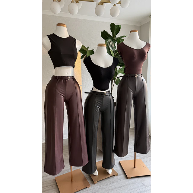 Pantalón simil cuero extra elastizado