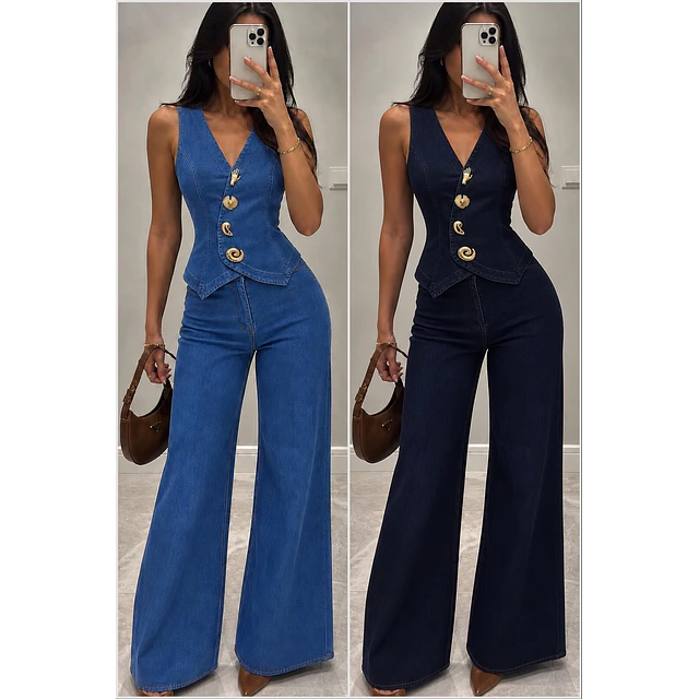 Conjunto de Jeans palazo 