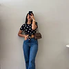 Polera lunares manga corta 