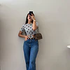 Polera lunares manga corta 