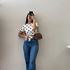 Polera lunares manga corta 