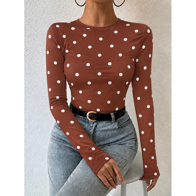 Polera camiseta lunares 