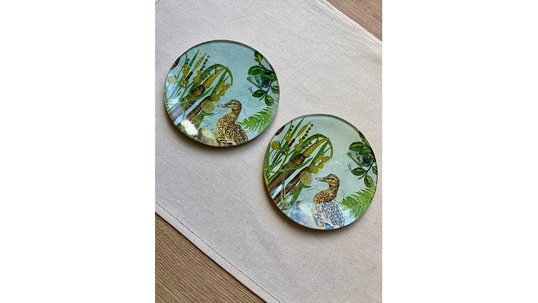 Pack de 2 Individuales Tunquén + 2 platitos pato 2