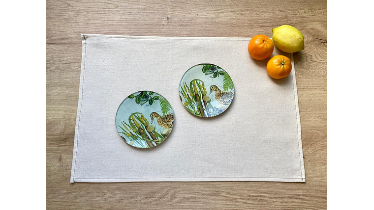 Pack de 2 Individuales Tunquén + 2 platitos pato 1