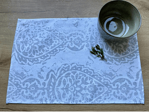 Pack de 2 Individuales Caburga + pocillo taupé