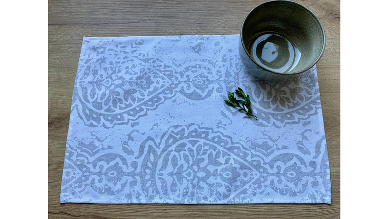 Pack de 2 Individuales Caburga + pocillo taupé 1