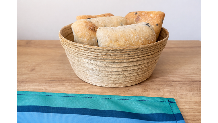 Set de 2 Individuales Cujas + panera de fibra 2