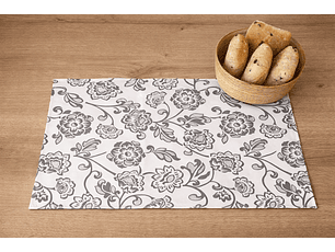 Set de 6 Individuales Maitencillo + panera de fibra